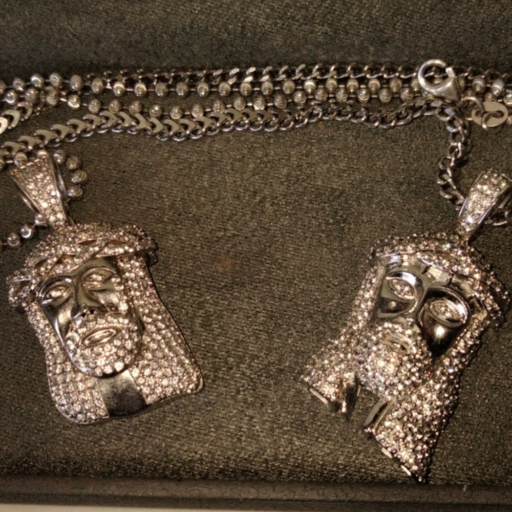 Jesus pendant and chains